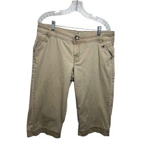Natural Reflections Womens Tan Kahki Brown Capri Hiking Casual Size 14
